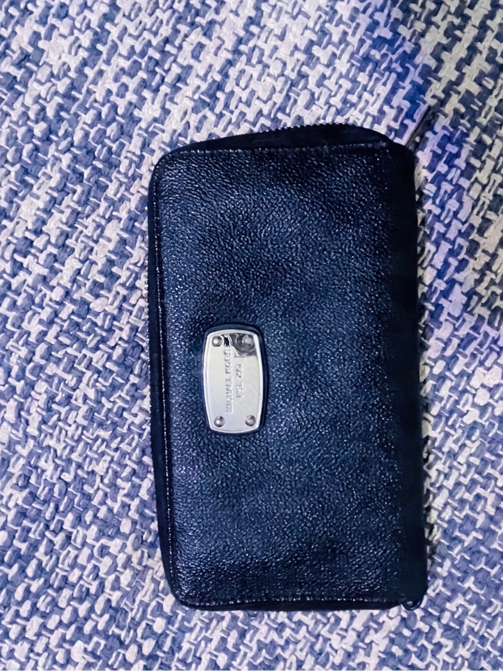 Michael Kors Black Leather Zip Phone Wallet